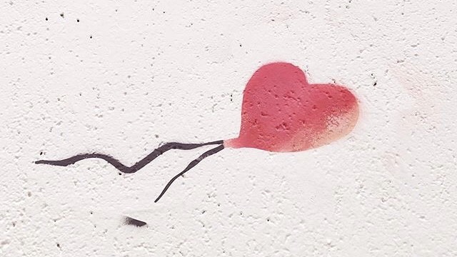 Painting of Heart on Wall