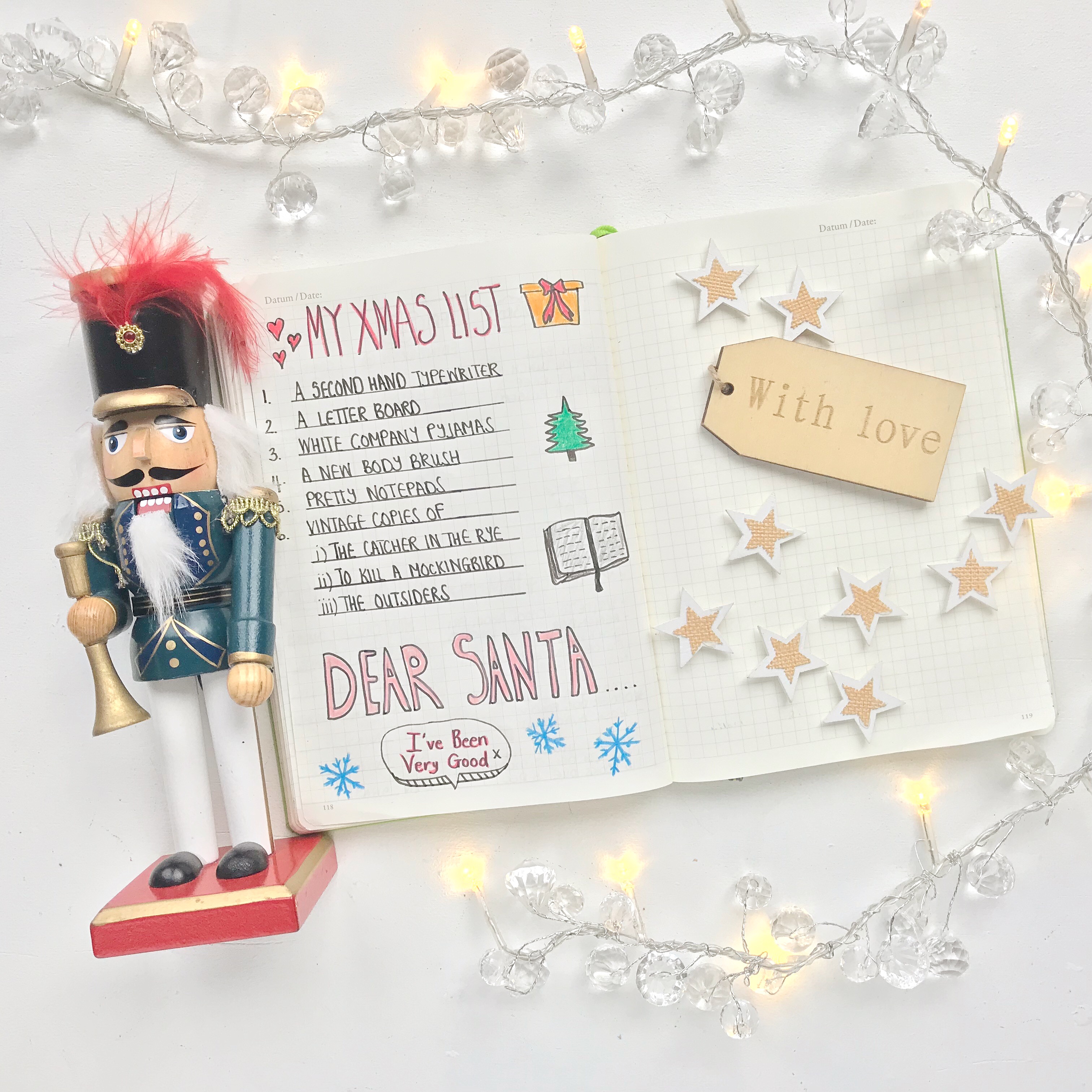 Christmas List and Bullet Journal