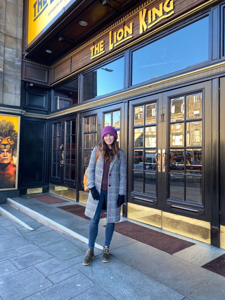 Gail at the Lion King Edinburgh Playhouse