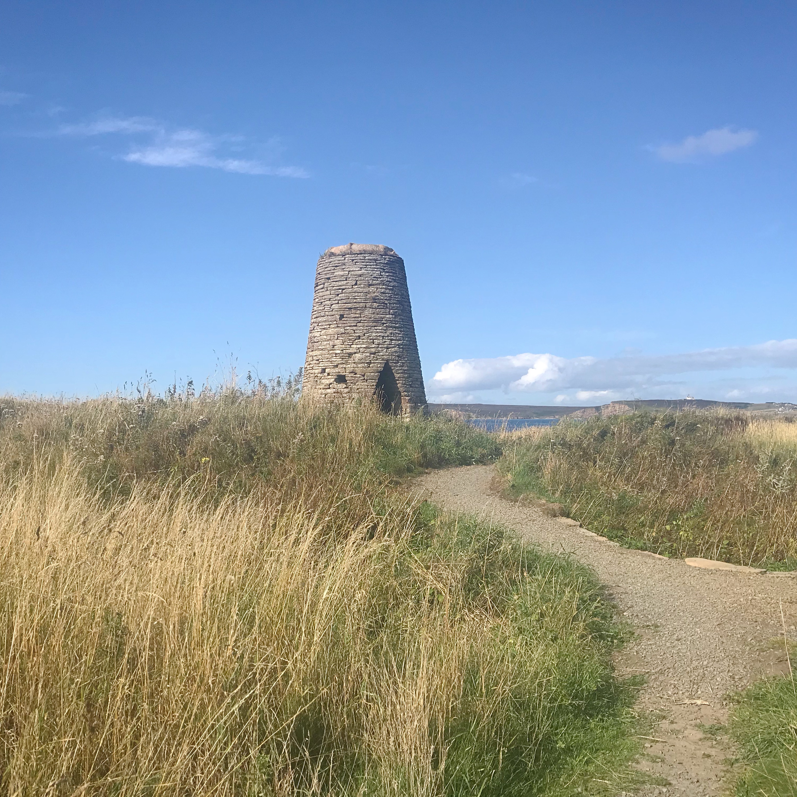 Picture of old wind pump at Castlehill, Caithness