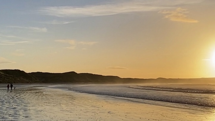 Caithness beach at sunset
