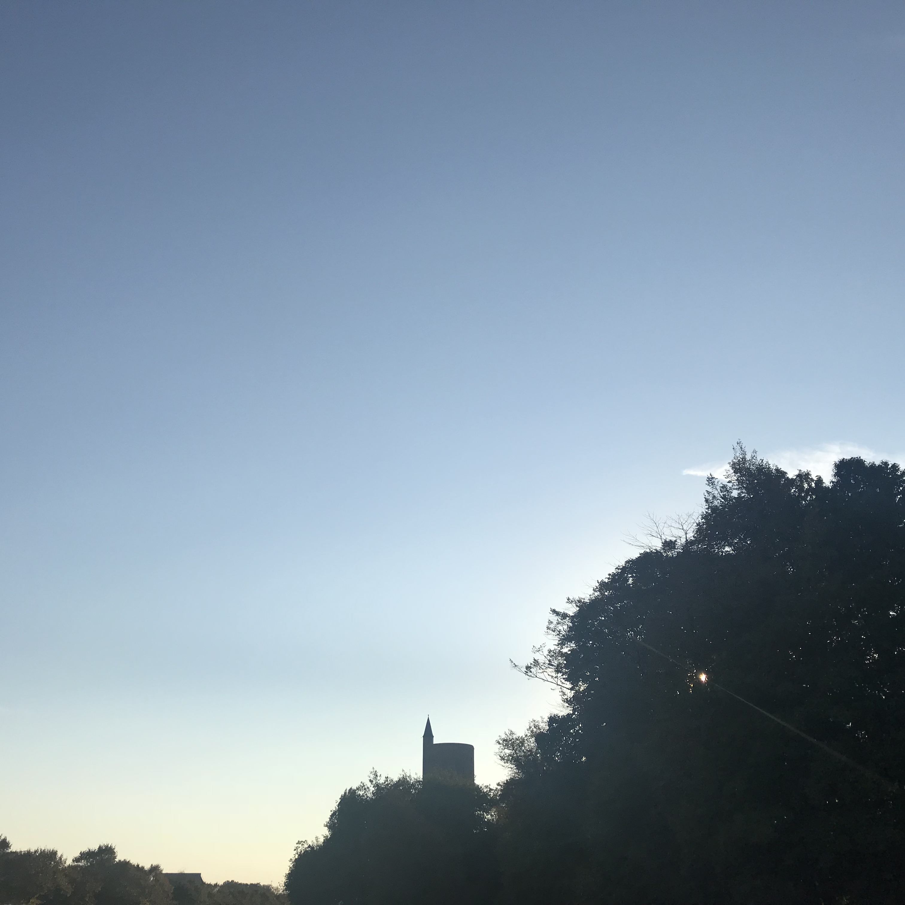 Bruges skyline at dusk
