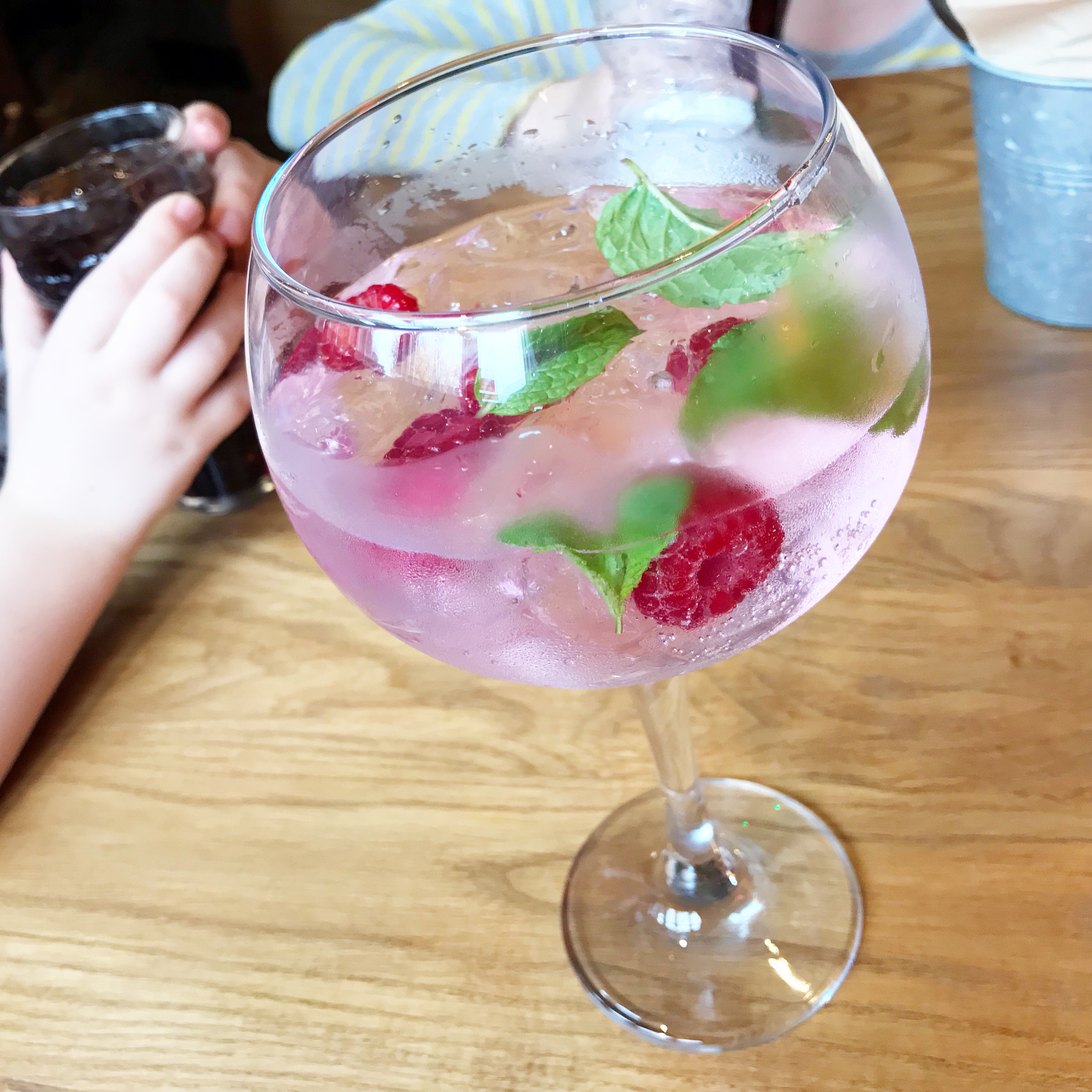 Glass of Manchester pink gin