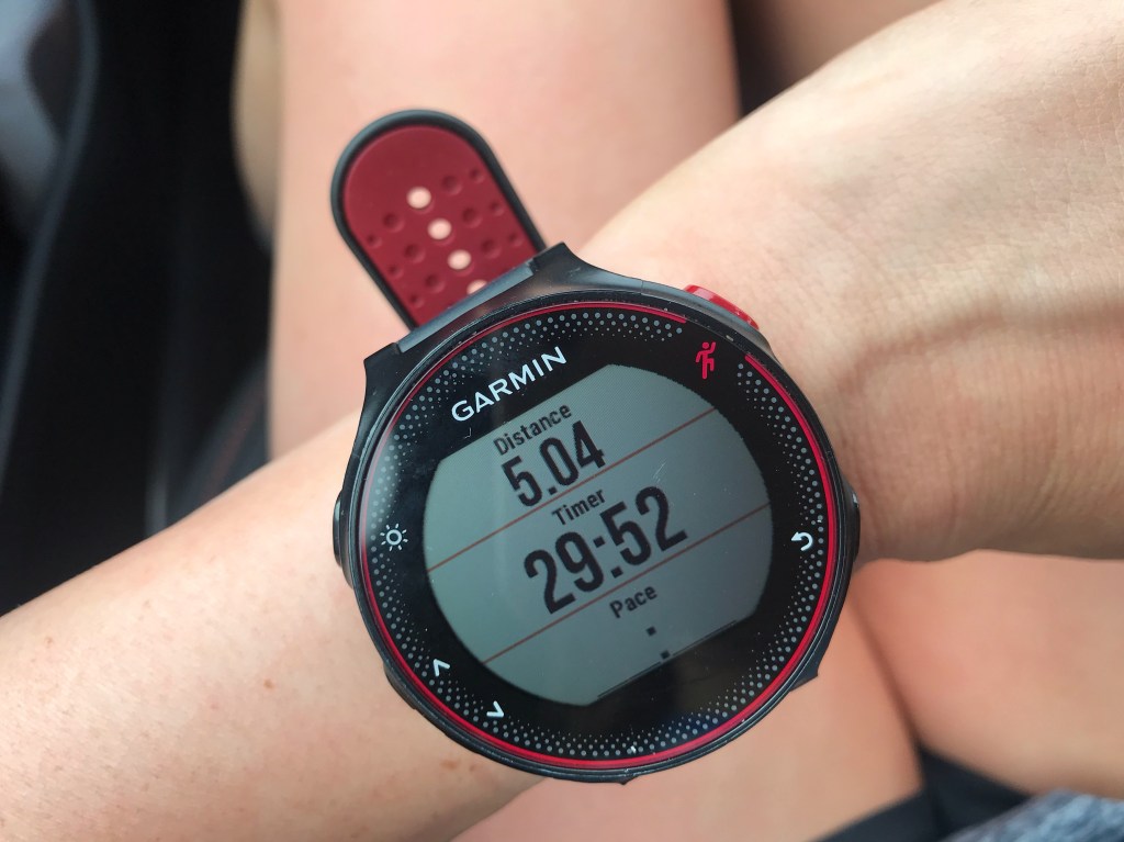 Picture of Garmin Forerunner on wrist