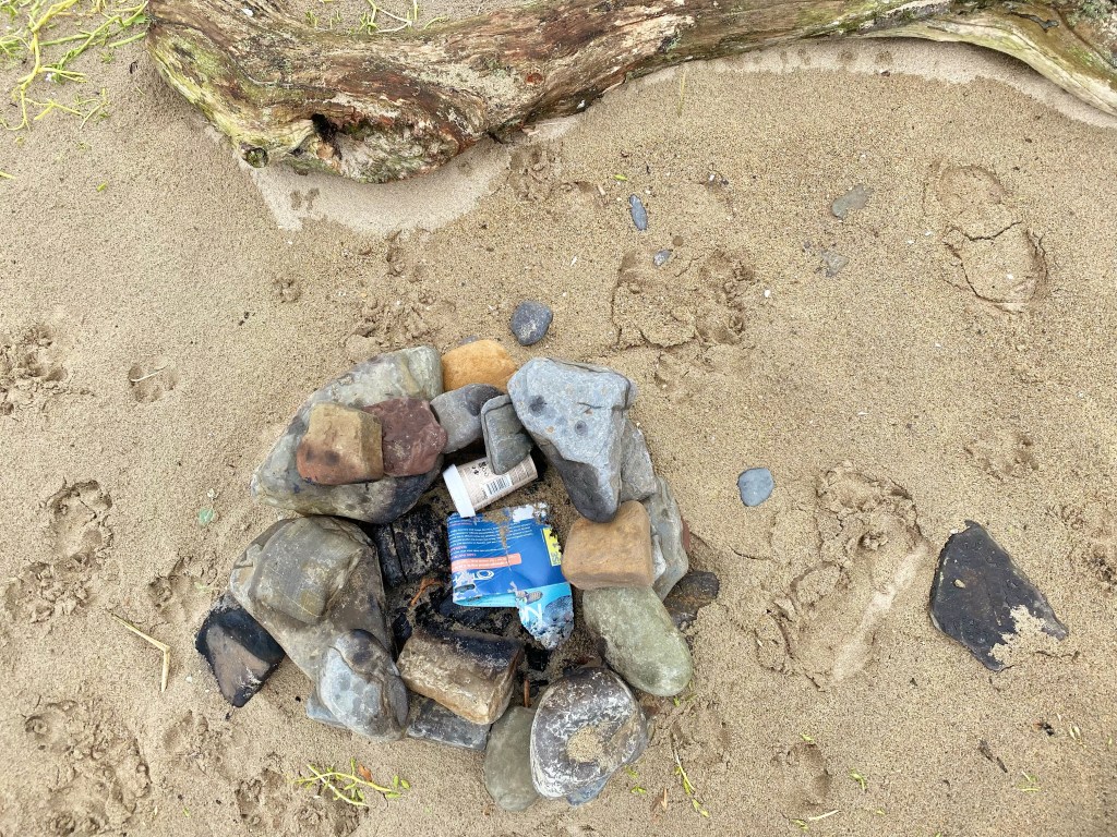 Campfire left with litter, NC500