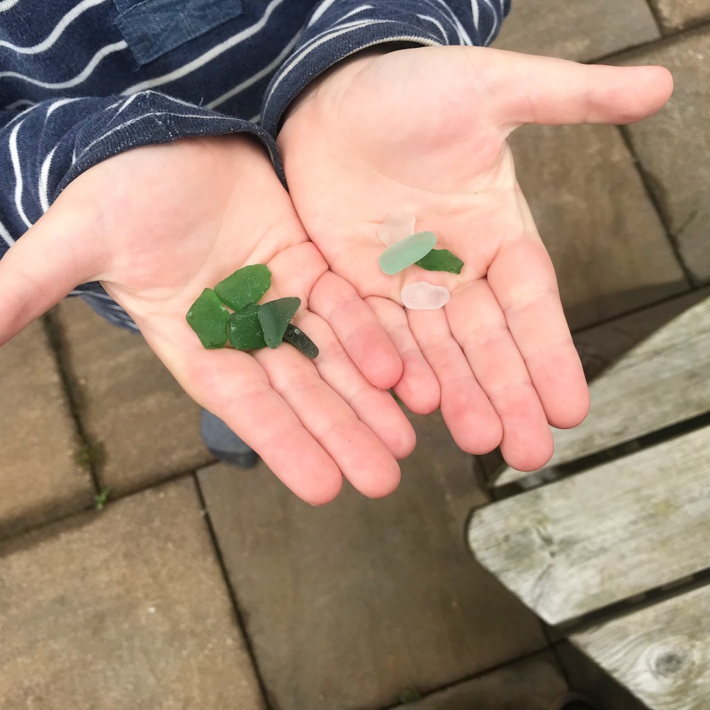 Seaglass in hands