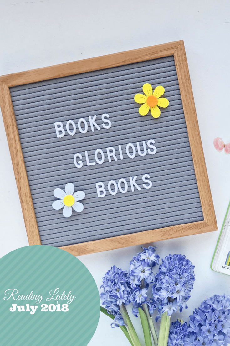 Pinterest graphic 'Books Glorious Books' with letterboard and flowers