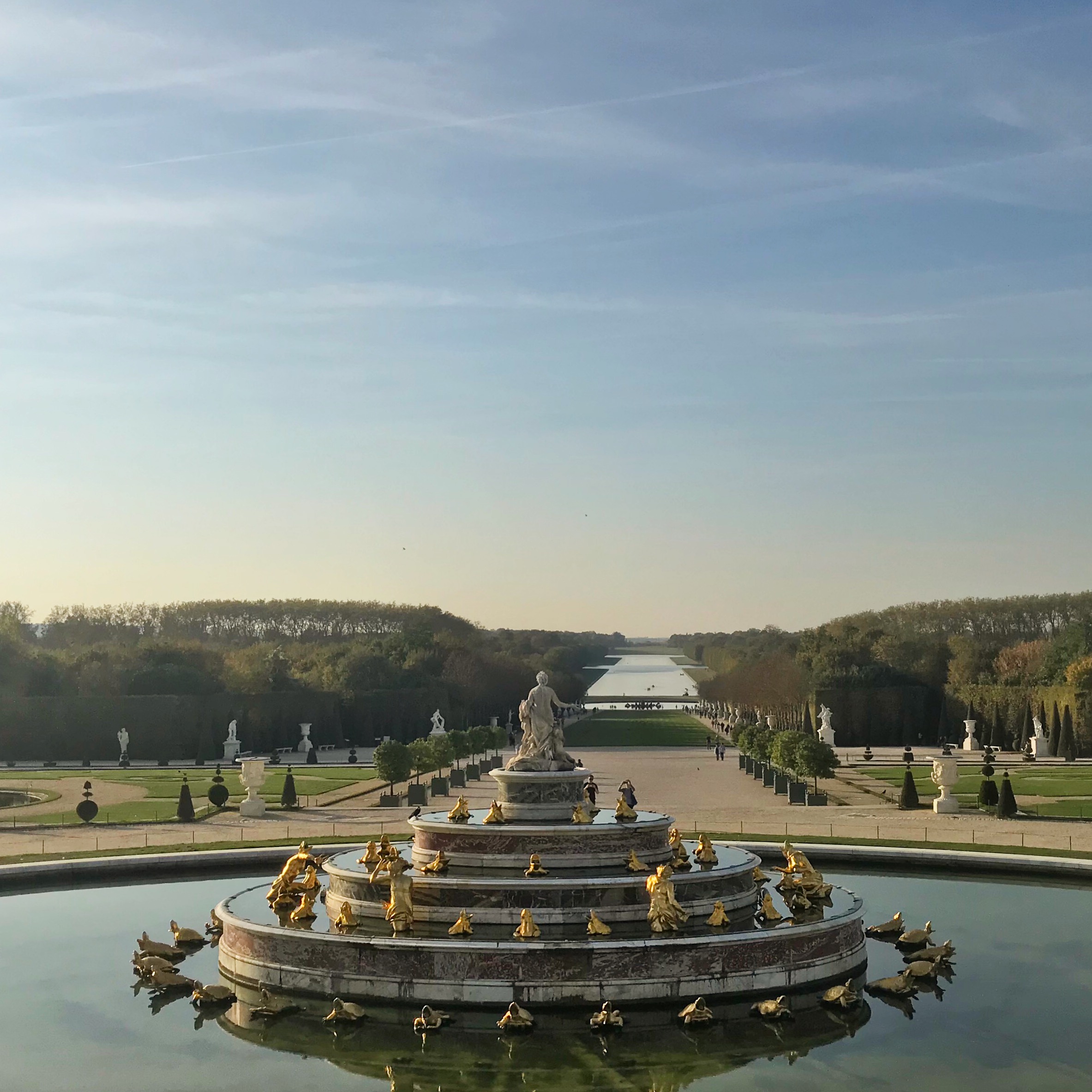 View from fountain at Palace of Versailles